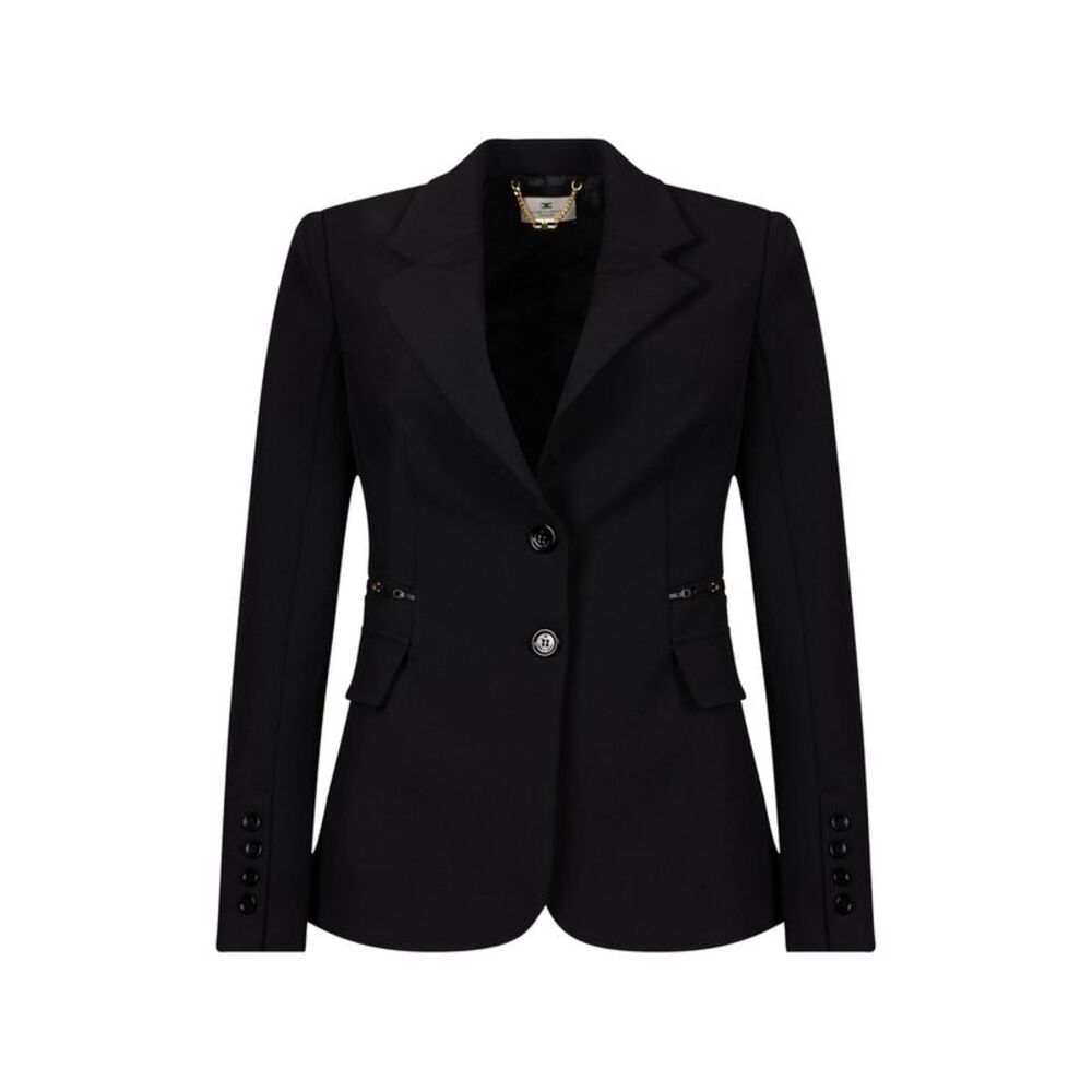 Elisabetta Franchi Black Jackets - Fitted Jackets Women